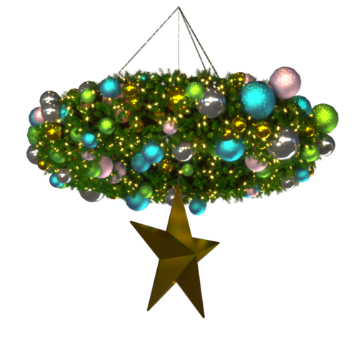 Wreath with Star Hanging Element