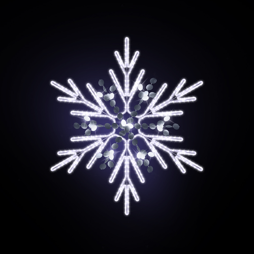 Street Light Snowflake with Glitter