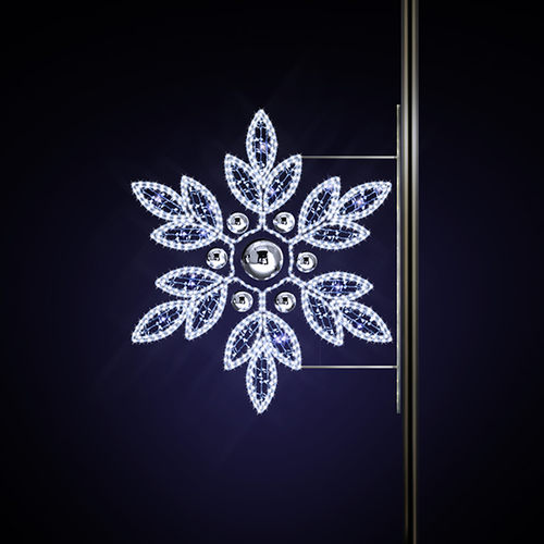 Street Lights Snowflake with Baubles