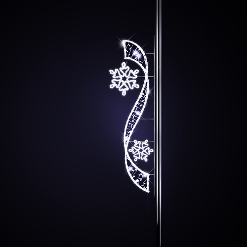 Street Light with Snowflakes