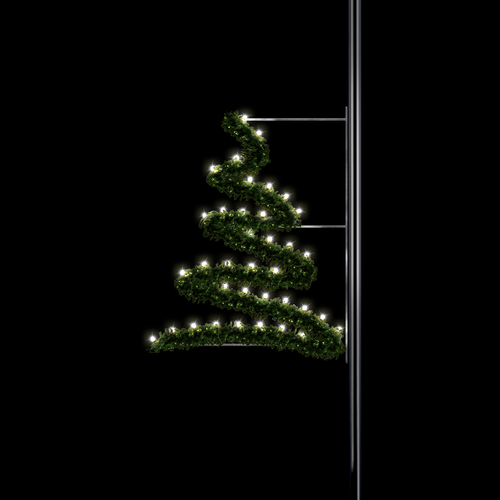 Lighted Christmas Tree for Pole